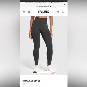 Gymshark Black Marl Tall Vital Seamless Leggings